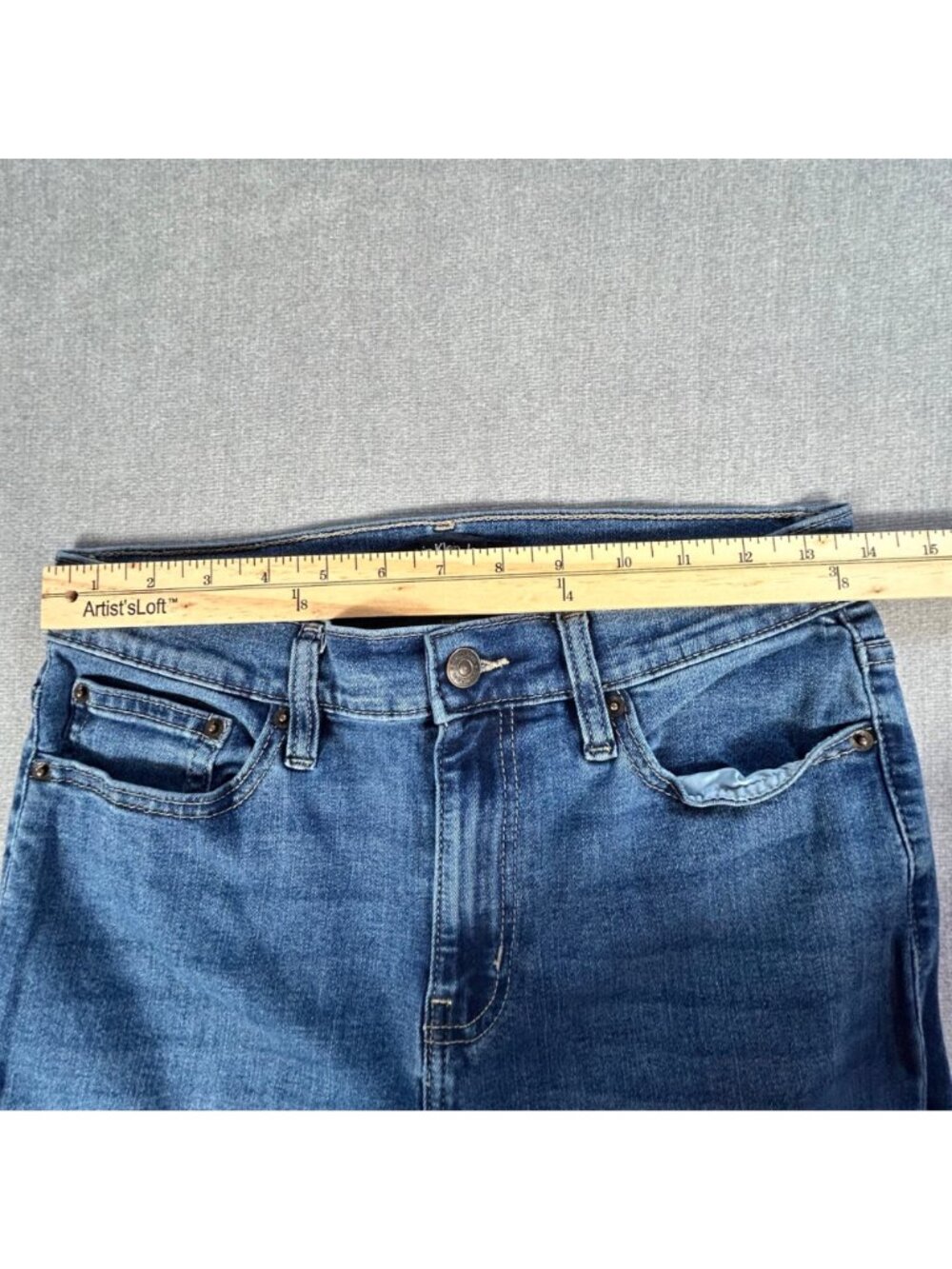 Calvin Klein Bootcut Jeans Women's Size 30 Denim High Rise Stretch Casual Zip - Picture 4 of 11